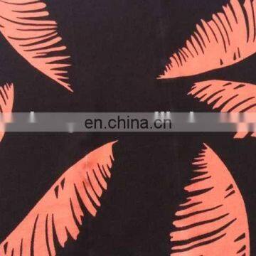 16mm 100%silk double ggt in feather print for fashion garment