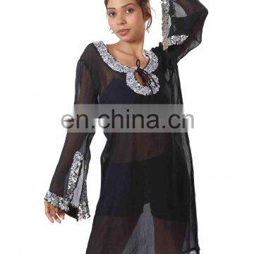 Georgette sequenced kaftan