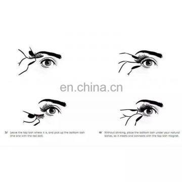 Wholesale Makeup Eye Lashes,Handmade False Eyelash,Drop Shipping 3D Magnetic Eye Lashes,4pcs Per Set,Length 1.5cm photo-3