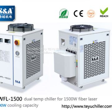 S&A water chiller CWFL-1500 for cooling 1500W metal fiber laser machine