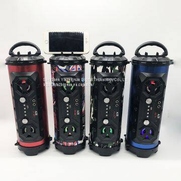 Ultra Bass 5 Inch Bazooka Style Surround Blue Tooth Wireless Powered Speaker With LED Lights photo-4