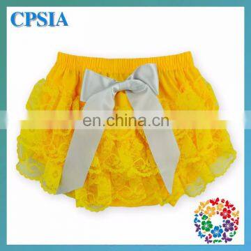 Wholesale Baby Ruffled Bloomers Lace Baby Girl Bloomers,solid Color Baby Diaper Cover photo-5