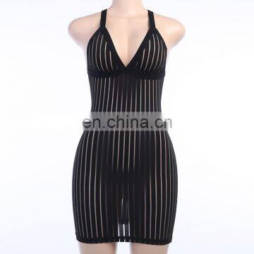 Lady Elegant Casual Mesh Women Party One Piece Sexy Sling Dresses photo-5