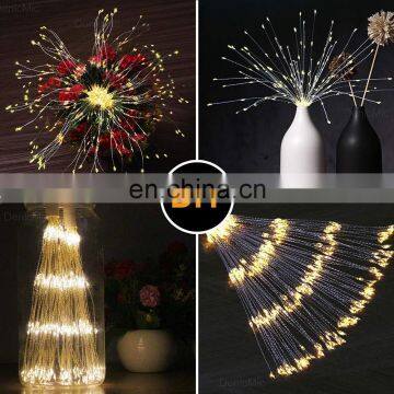 200 LED Copper Wire Firework Lights,Battery Operated Starburst Light With Remote,8 Modes String Fairy Lights photo-7