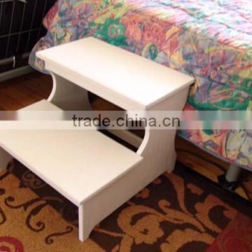 Custom Logo and Color Solid Bedroom Bedside Wooden Chair Step Stool
