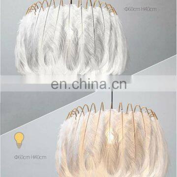 White Feather Pendant Lighting Kitchen Lighting Pendant Hanging Chandelier Modern Lamp Led Pendant Lights photo-5