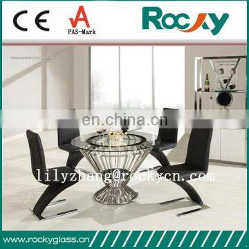 12mm Thick Tempered Glass Dining Table With Cheap Price photo-3