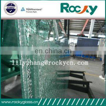China High Quality Decorative Tempered Cracked Glass Broken Glass Table photo-2