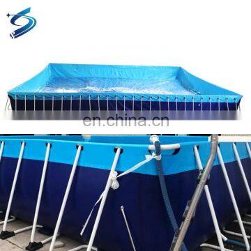 Large Above Ground PVC Rectangular Frame Pools Steel Metal Frame Swimming Pool Water Park Frame Pool