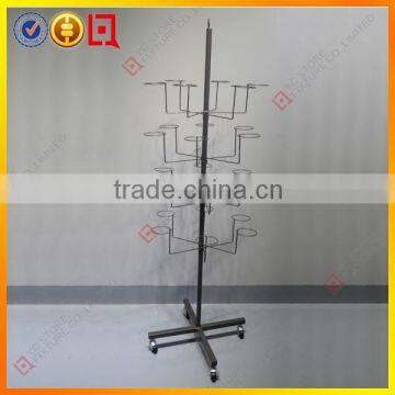 Metal Wire Rotating Hot Sell 4-Tier Metal Hat Rack photo-3