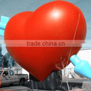 Giant inflatable love heart inflatable red heart air balloon