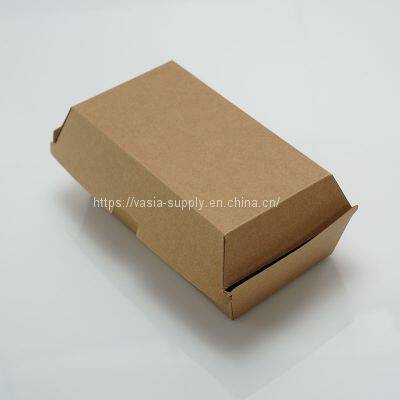 Food grade kraft custom clamshell burger paper box wholesale price