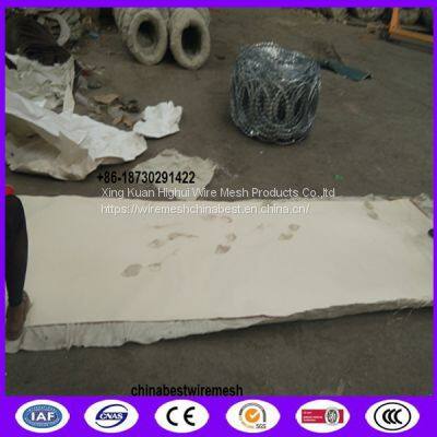Simple Customed Flat Razor Wire / Concertina Razor Wire 500mm X 15m