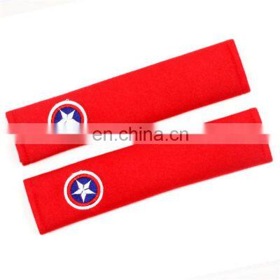 Customized Logo Red Safety Pads Cotton Wool Car Seat Belt Cover Shoulder photo-2