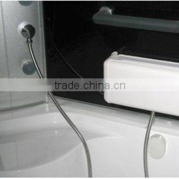 6mm Tempered Glass Sector Shape Steam Shower Room With Whirlpool Tub K-7075B photo-4