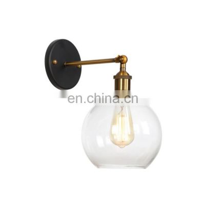 Retro Edison Vintage Ceiling Rose Light Wall Light Glass Ball Wall Sconce Globe Wall Light