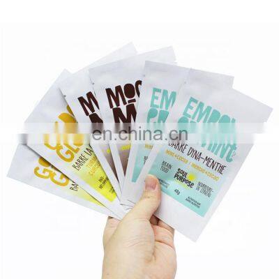 Matte Surface Different Flavors Chocolate Bar Wrapper Three Side Seal Aluminum Foil Flat Bag