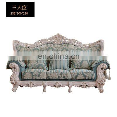 Italian style Antique living room furniture Classic leather living room sofas