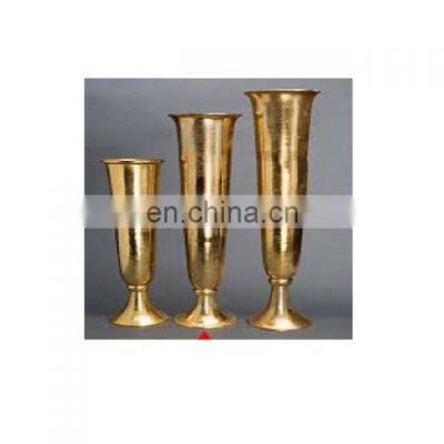 gold plated wedding decoration wedding flower vase