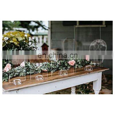 Clear Acrylic Sign Card Display Holders Custom Freestanding Wedding Table Numbers