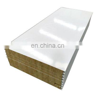 Stainless steel rock wool sandwich outer wall panel / ceiling panel with accessories