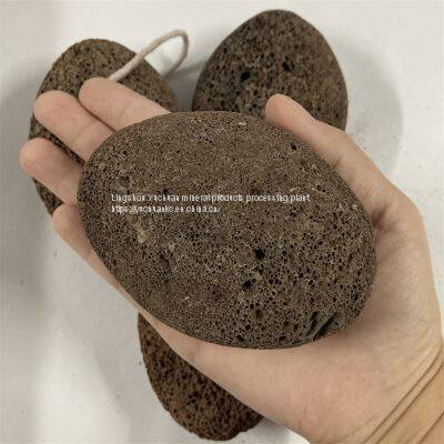 Volcanic Grindstone Tool Rope Wrapped Oval Double-sided Volcanic Grindstone photo-3