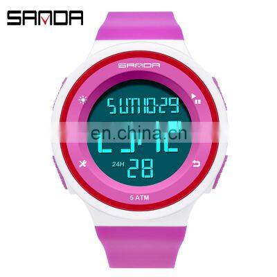 Sanda 2001 Cool Electronic Watches for Ladies Men LED Luminous Waterproof Functional Sport Digital Watch photo-3
