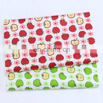 Cotton fabric 1.6m wide cartoon little Apple print kindergarten baby pajama top pure cotton fabric