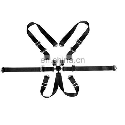 2 inch retractable Safety Seat Belt 6-Point black car safety Belt JBR4001-6