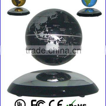 NEW Black Educational Magnetic Levitation Floating 6 Inch Globe Map Gift