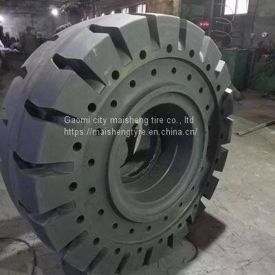 Manufacturer wholesale 50 forklift full solid tire 23.5-25 L-5 semi solid loader tire wear free repair
