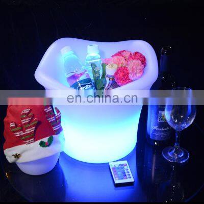 KTV/ Nightclub Party rechargeable luxury plastic Modern Home LED Glowing luminous rechargeable champagne led wine cooler