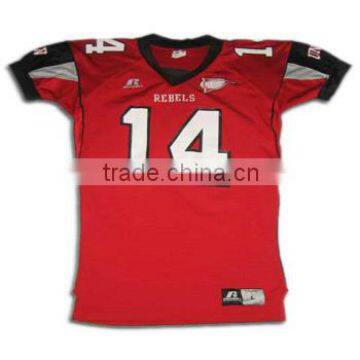 Customized 100% Polyester Mesh Wicking Material American Football Jersey