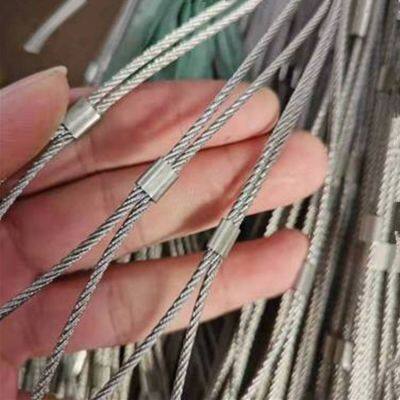 304 stainless steel wire rope net, plant climbing woven net, buckle rope balcony falling object net, kindergarten protection net