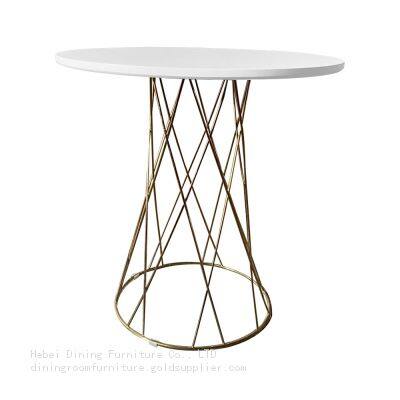 Metal Leg MDF Round Side Tables Coffee Table DT-M66