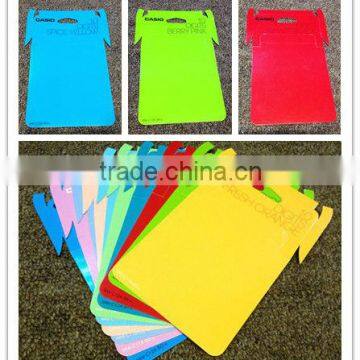 12 Casio computer color cards/Colorful personalized paper cards with hand hole