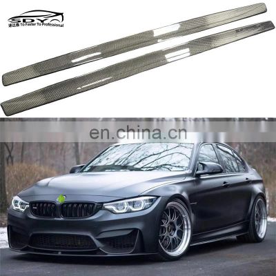 F80 M3 F82 M4 3D Style Double-Side Carbon Fiber Side Skirt Side Bumper Lip For BMW F80 M3 F82 M4