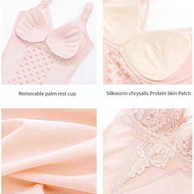 Lace Shapewear Bodysuit for Women Tummy Control Full Body Shaperwear V-Neck Sculpting Bodysuit Top Lace photo-4