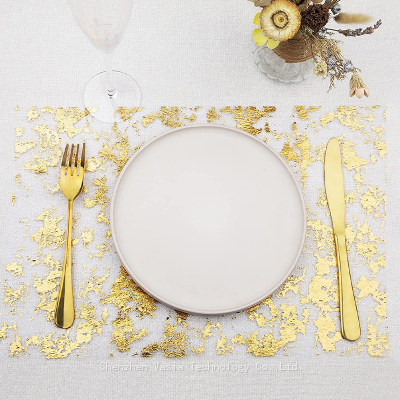 Glitter Metallic Sequin Foil Table Runner Roll Christmas Thin Mesh Decor for Wedding Party