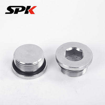Pabo Fluid Hydraulic Fitting, 304 Stainless Steel Pipe Plug/Oil Plug with Gasket Seal, Hexagon Socket Plug (4BN, 4MN)