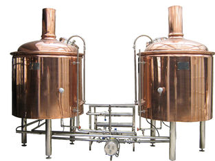 Equipamiento de elaboración de cerveza de cobre para micro restaurantes con calentamiento a vapor o eléctrico