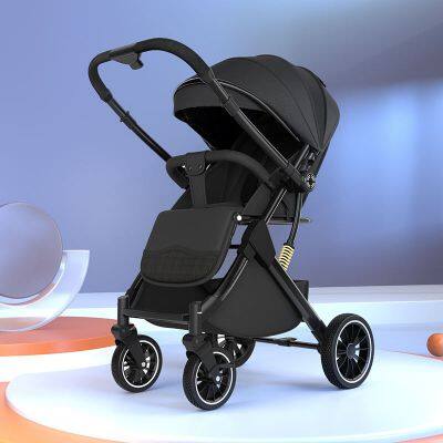 Factory Price Compact Baby Stroller Lightweight Easy Folding Baby Pushchair Adjustable Backrest Pram Portable Buggy photo-2