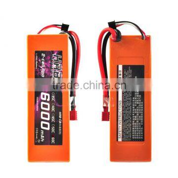 HRB Orange 2S 6000mah 7.4V 60C hard case rc lipo battery for rc car                        
                                                Quality Choice