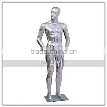 Silver Chrome Muscle Cheap Male Sports Mannequin For Sale