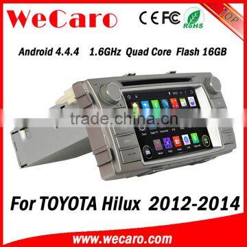 Wecaro Android 4.4.4 car multimedia system double din for toyota hilux car radio gps navigator audio system 2012 2013 2014