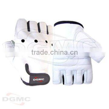 Cowhide leather gym weight lifting gloves