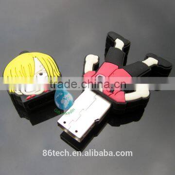 professional custom made soft pvc guitar flash drive cartoon usb drive