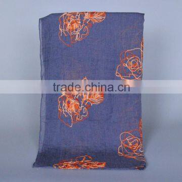 Wholesale Korea Fashion Cotton Embroidery Flower Pashmina Shawl Scarf