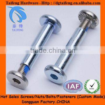 carbon steel connector screw and nut with nylok