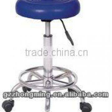 Modern Blue Pu Leather Bar Chair/Bar Stools With Wheels ZM-30